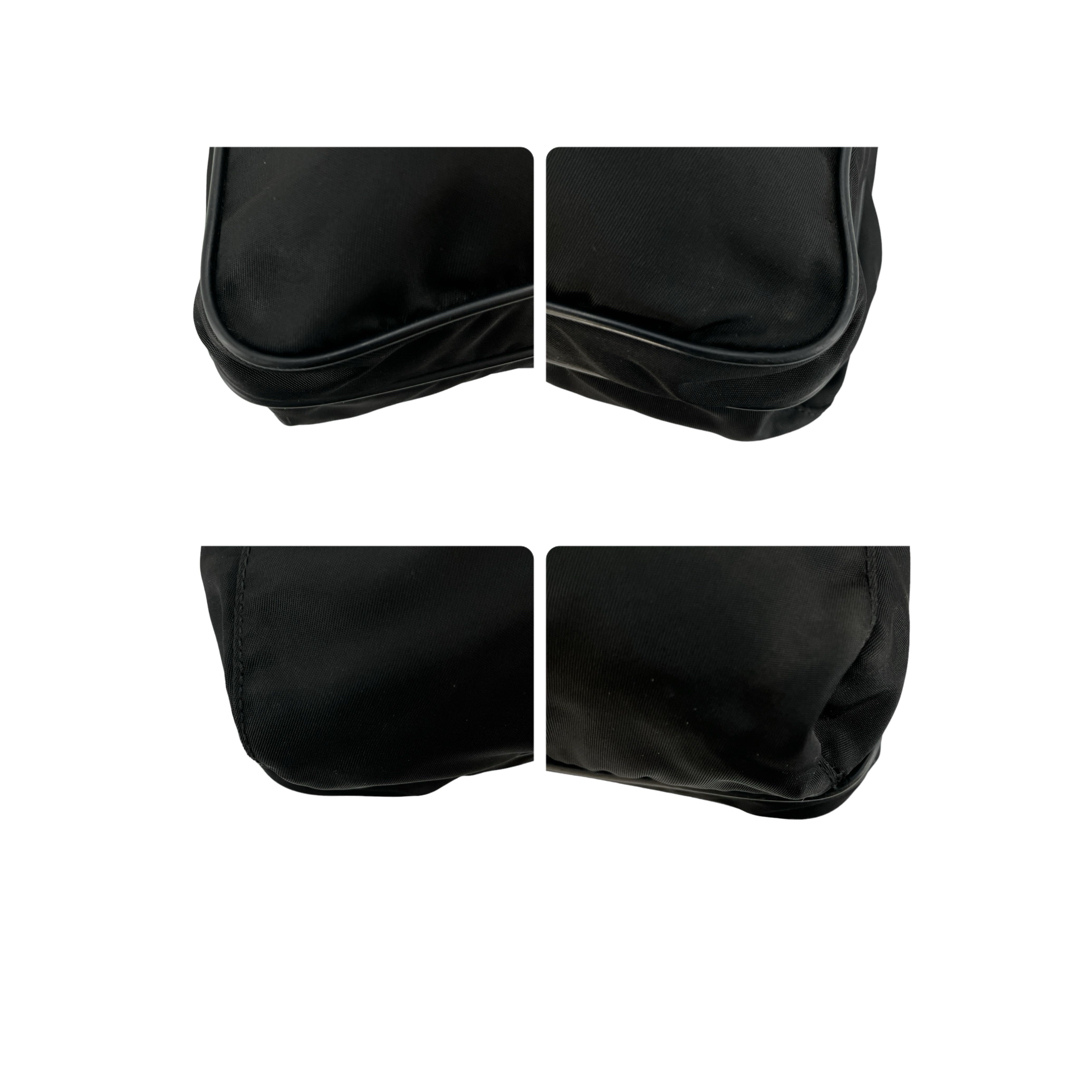 PRADA - 正規品 プラダ ショルダーバッグ 斜めがけ 三角ロゴ ブラック