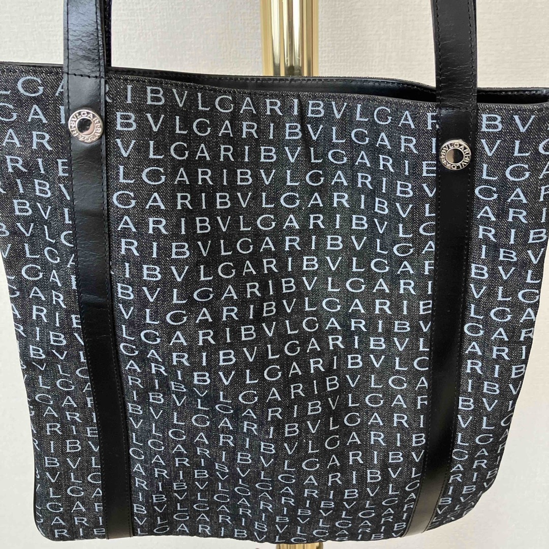 BVLGARI - ブルガリ 廃盤 ロゴマニア デニム トート ショルダー バッグ