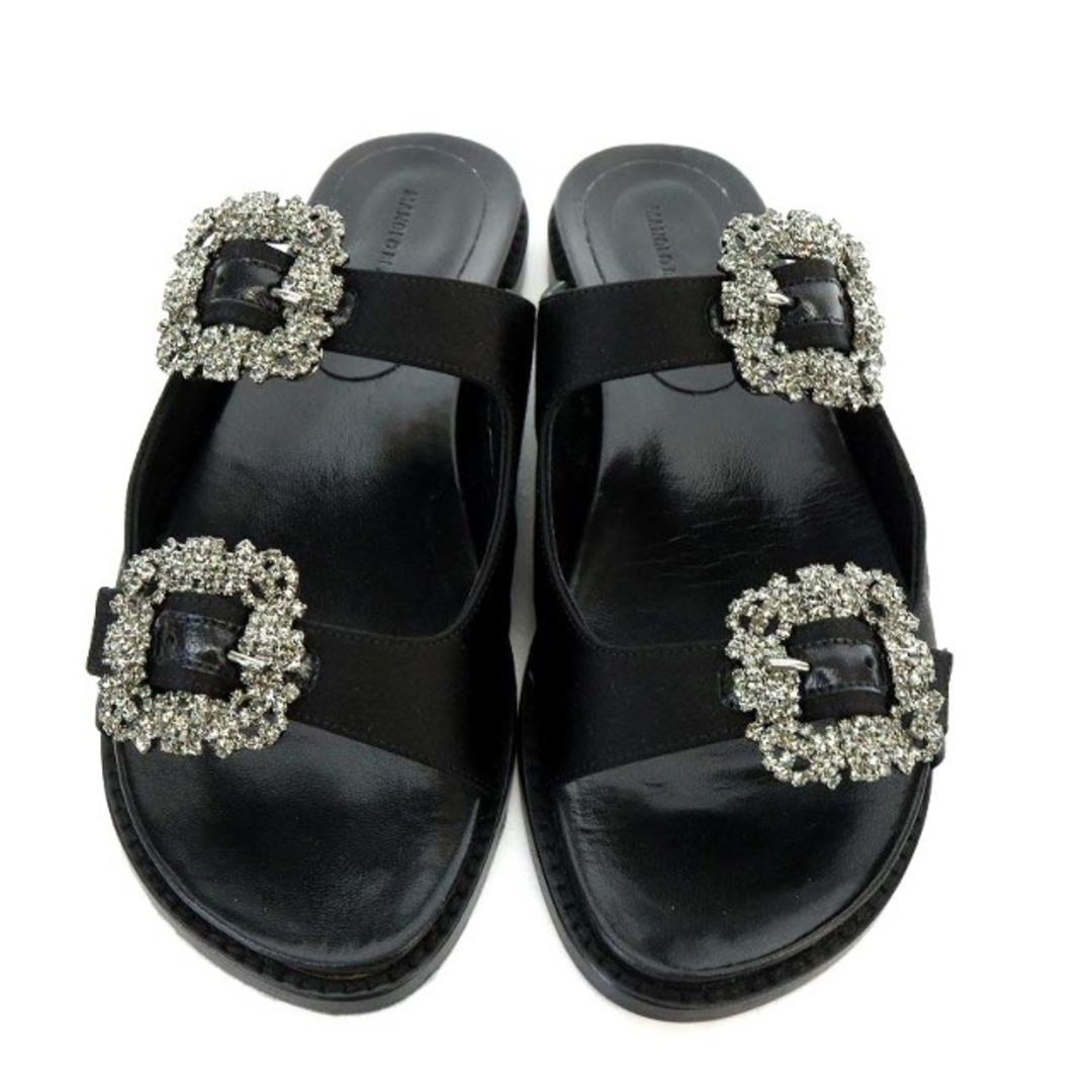 MANOLO BLAHNIK - マノロブラニク ハンギシ サンダル フラット サテン