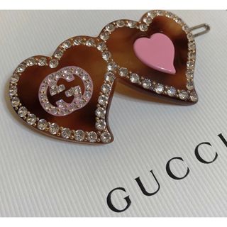GUCCI - GUCCI インターロッキングG&ハートヘアクリップの通販 by
