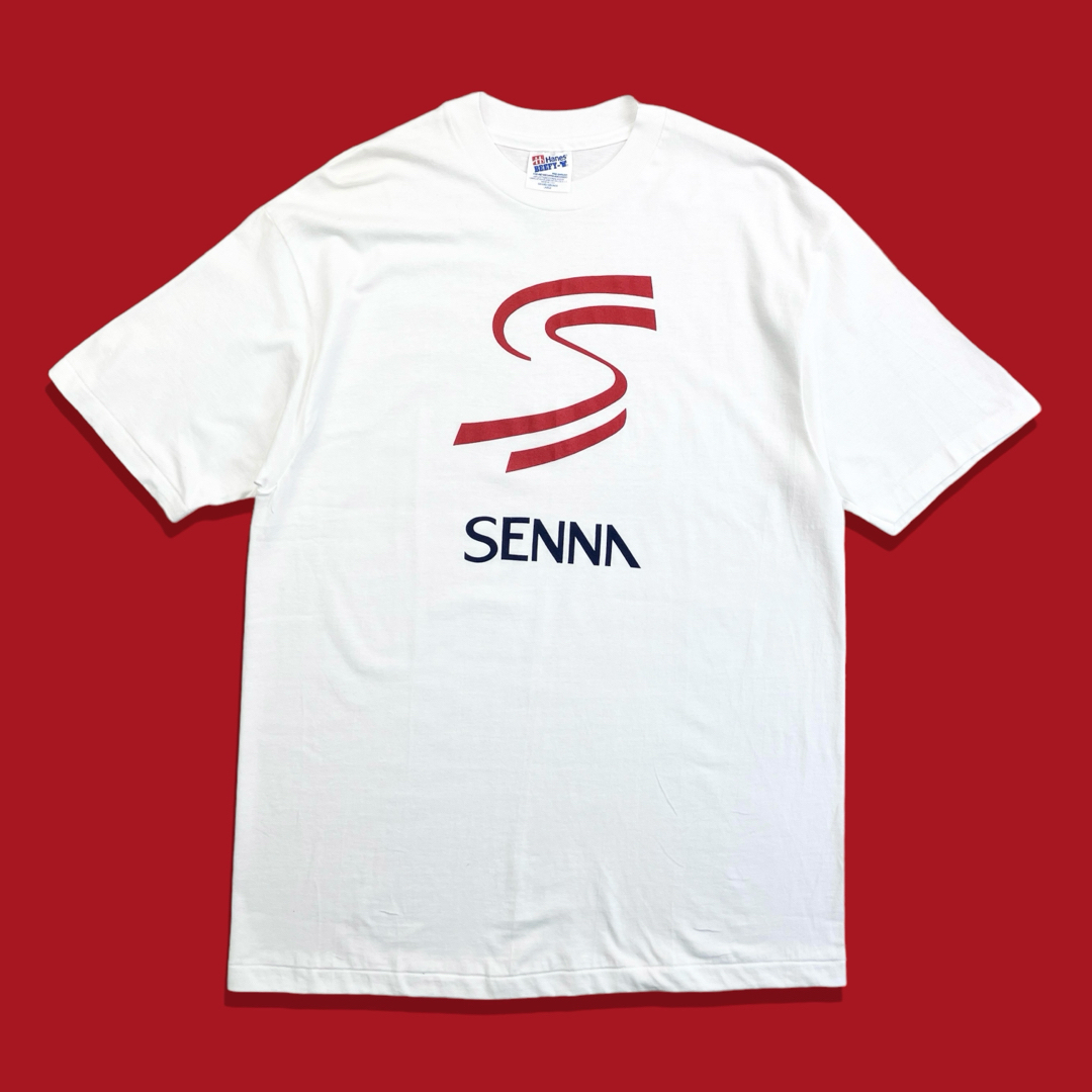 Hanes - 90s USA製 アイルトンセナ ヴィンテージTシャツ F1 レーシング