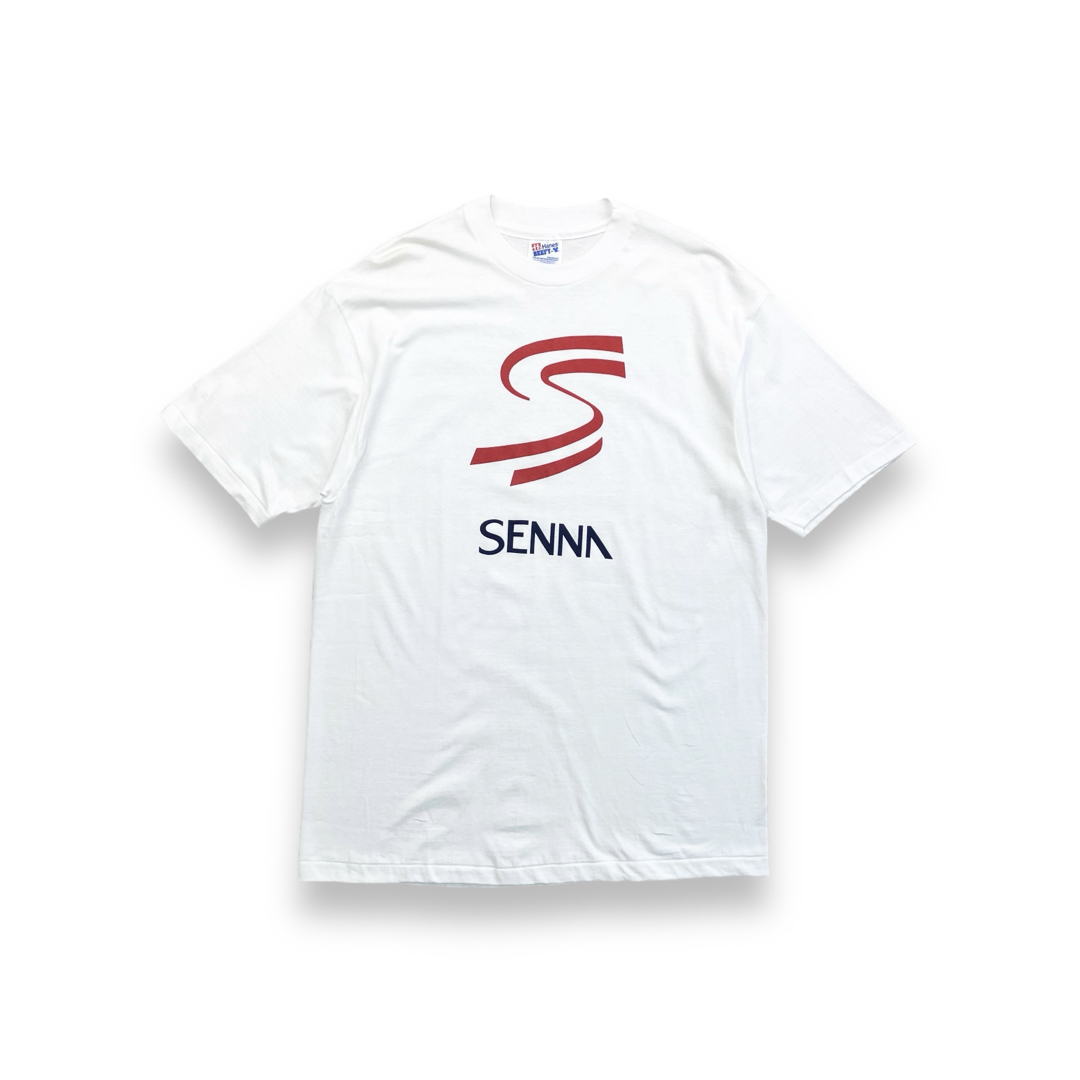 Hanes - 90s USA製 アイルトンセナ ヴィンテージTシャツ F1 レーシング