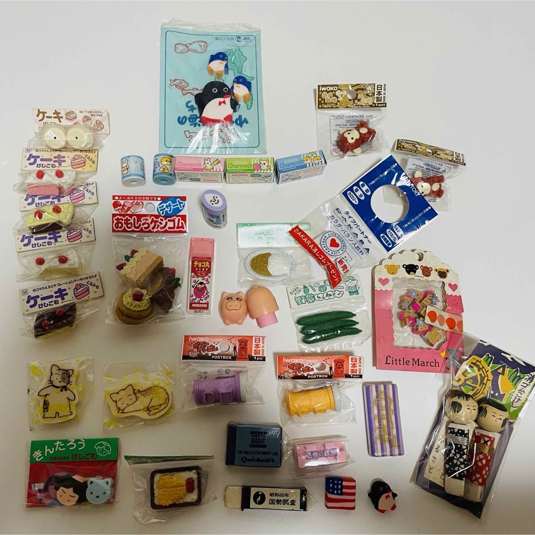 コクヨ - 昭和 平成 レトロ おもしろ ファンシー消しゴム 56セット