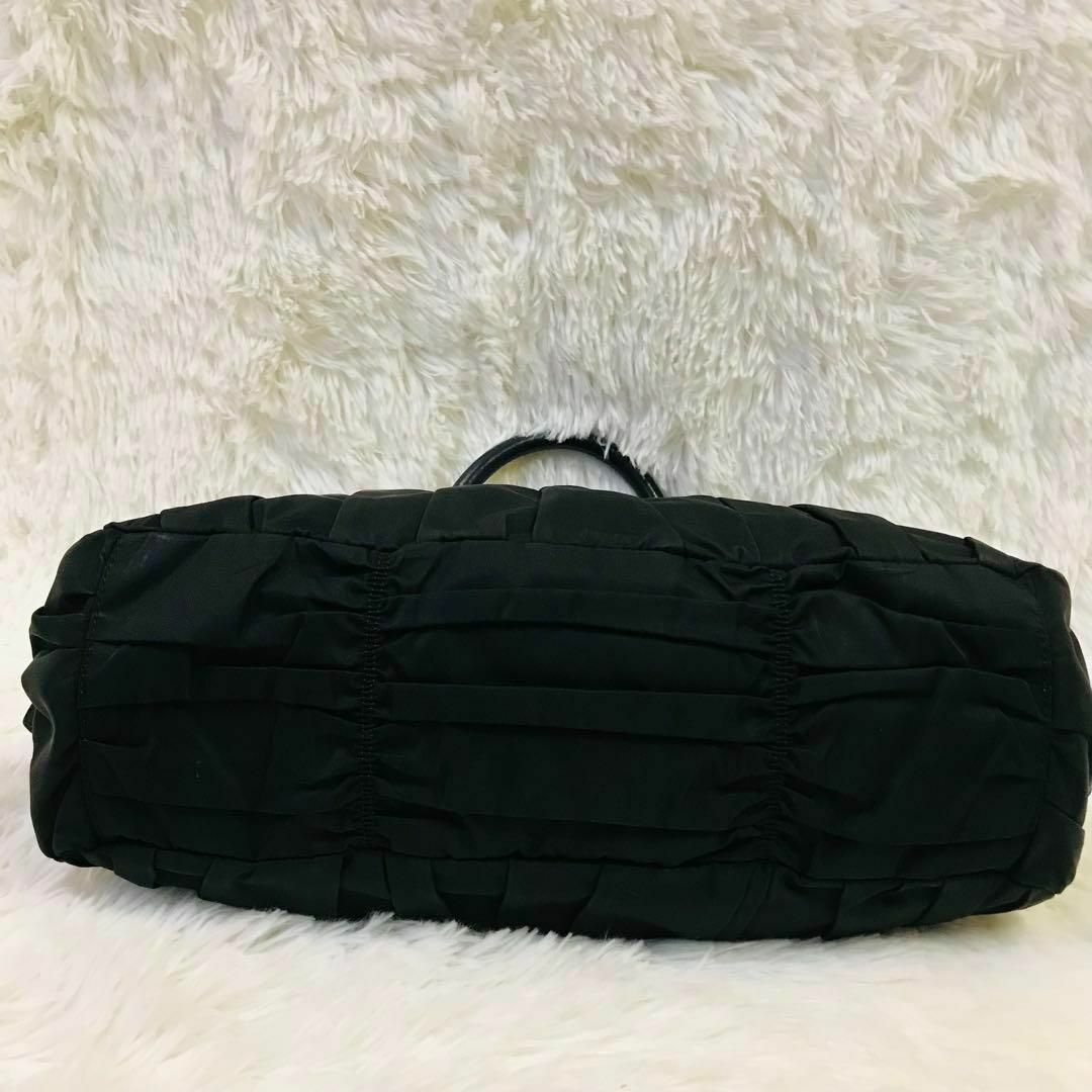 PRADA - 【極美品】プラダ ショルダーバッグ 2way ギャザー ゴールド