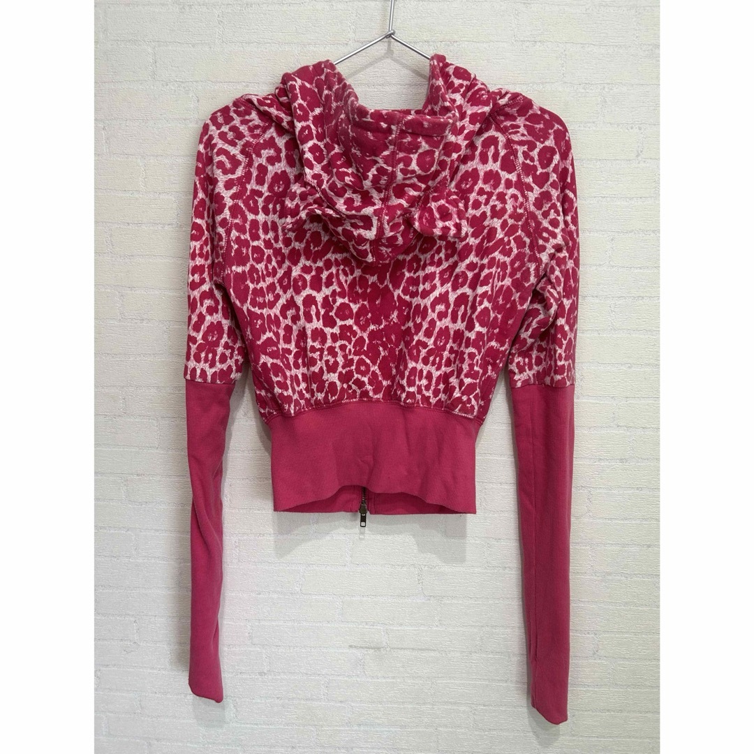 L1 JSG似 109 平成ギャル レトロ 猫耳パーカー 指穴あり 豹柄 ピンクの