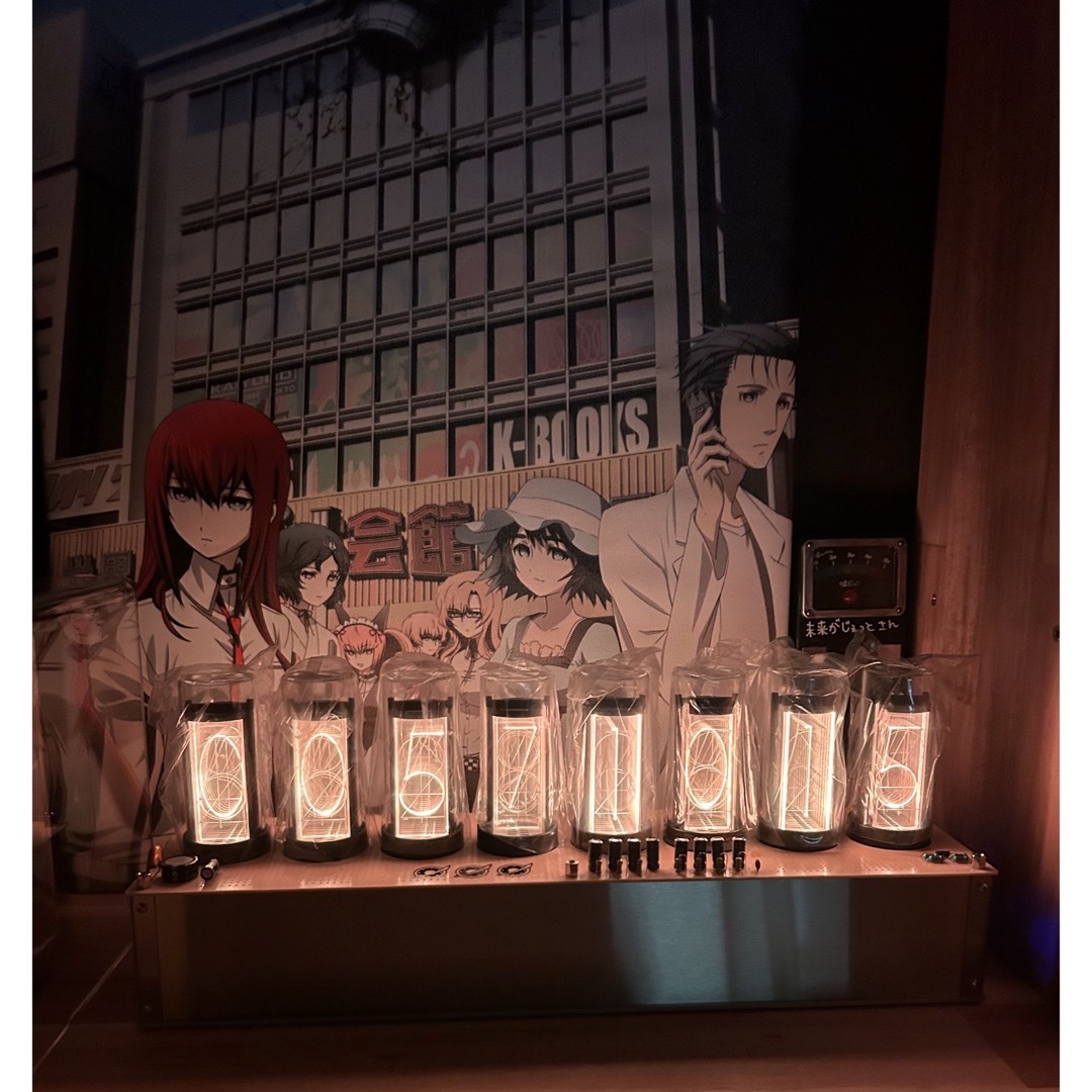 Wi-Fi接続可 ダイバージェンスメーター風 時計 ニキシー管 真空管