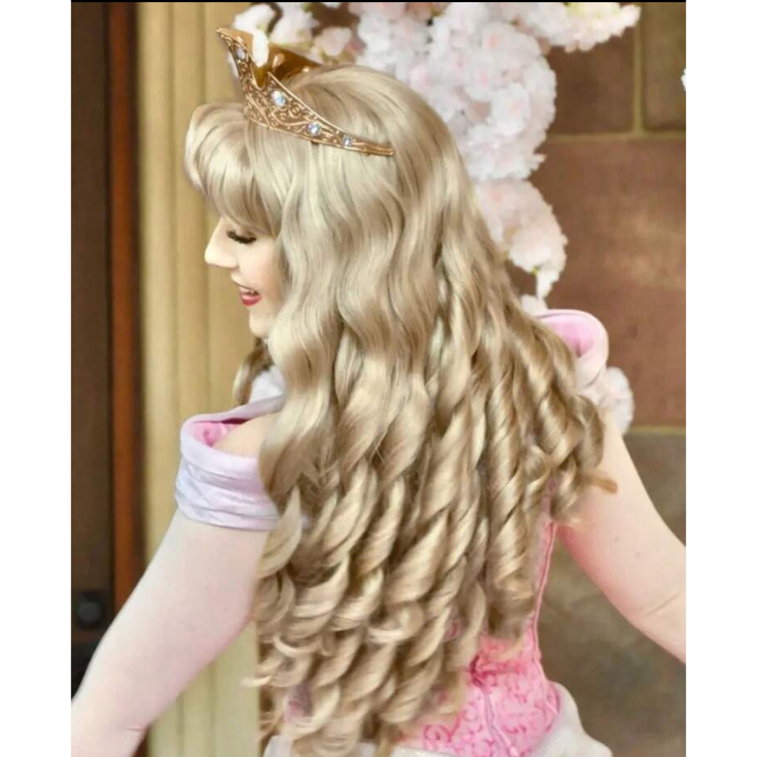 眠れる森の美女 オーロラ姫 コスプレ ウィッグ ディズニープリンセス D