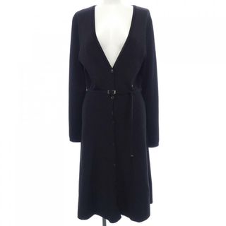 近年美品 LEONARD レオナール シルク ロング カーディガン コート 42