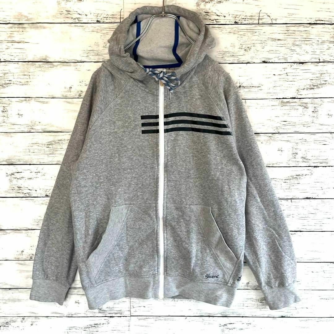 adidas - 【上下セットアップ】adidas グレー スウェット スリーライン