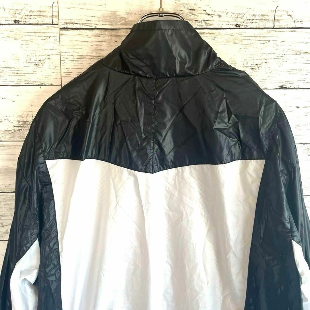 NIKE - 【入手困難】NIKE 刺繍ロゴ 白黒 ナイロンジャケット L B80の