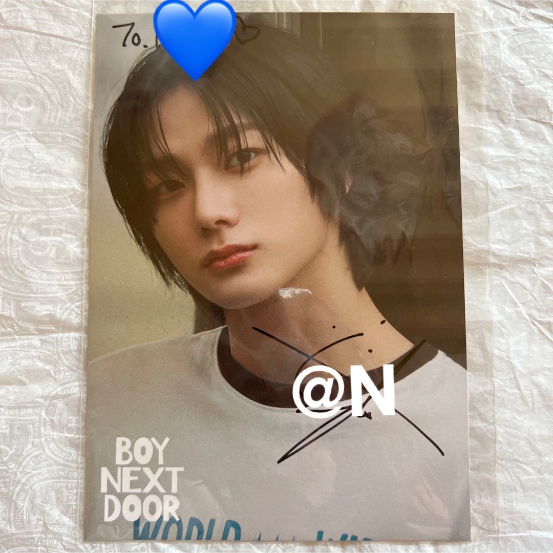 TREASURE ジフン 直筆サイン入りポラ TREASURE ジフン 直筆サイン入り