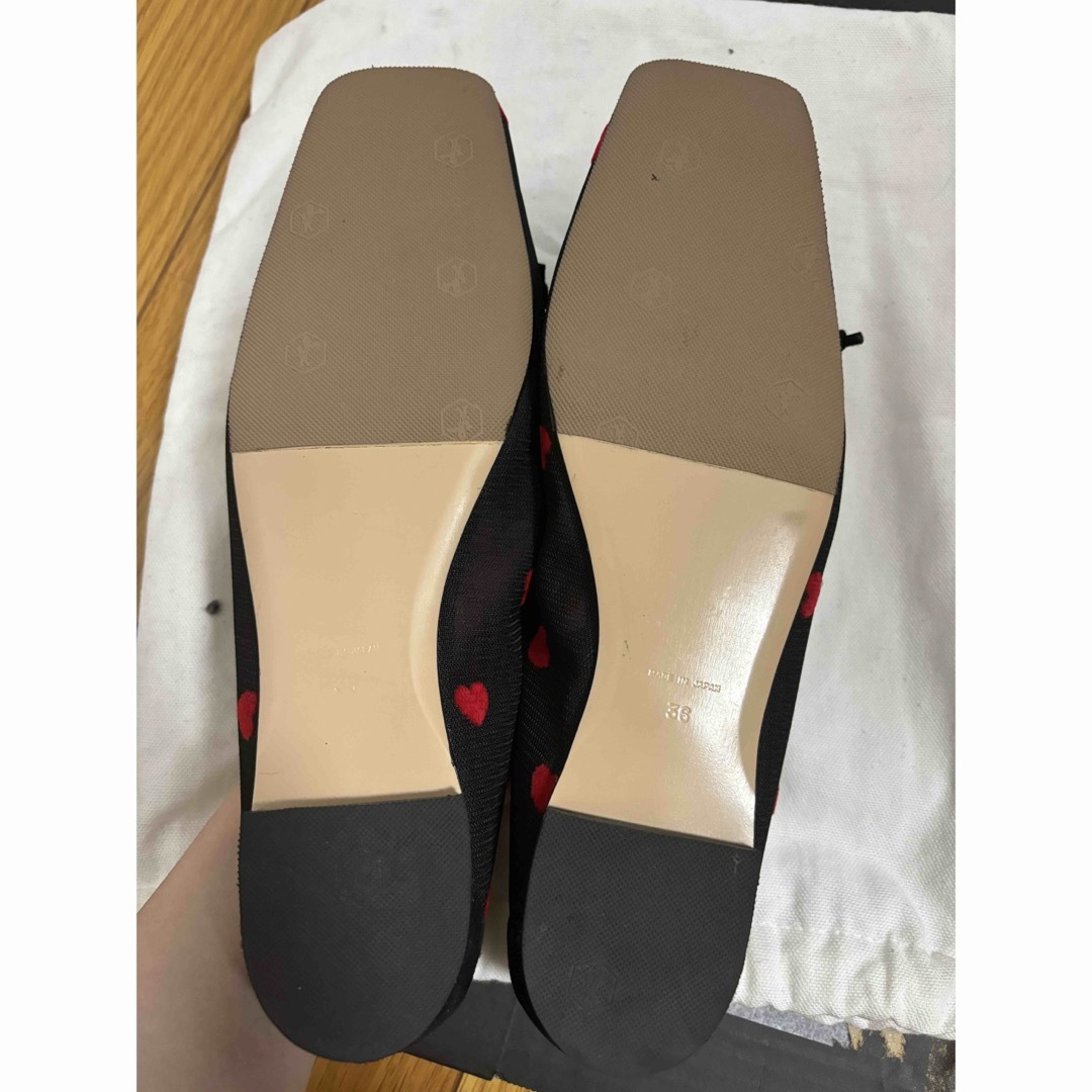 PIPPICHIC ピッピシック ハートチュールフラットシューズ