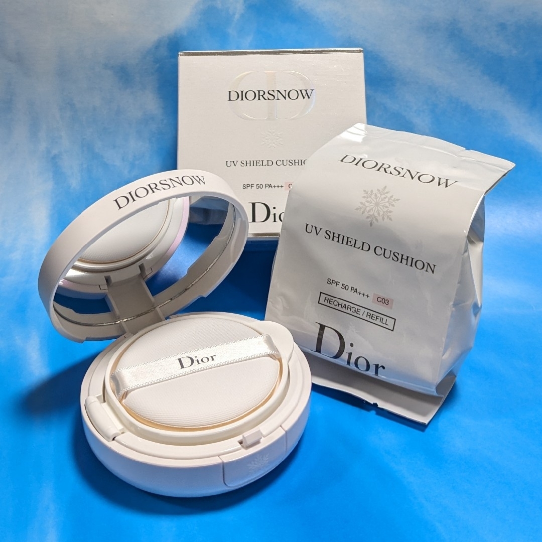 Dior - 新品 ディオールスノーUVシールドクッション リフィル付き C03