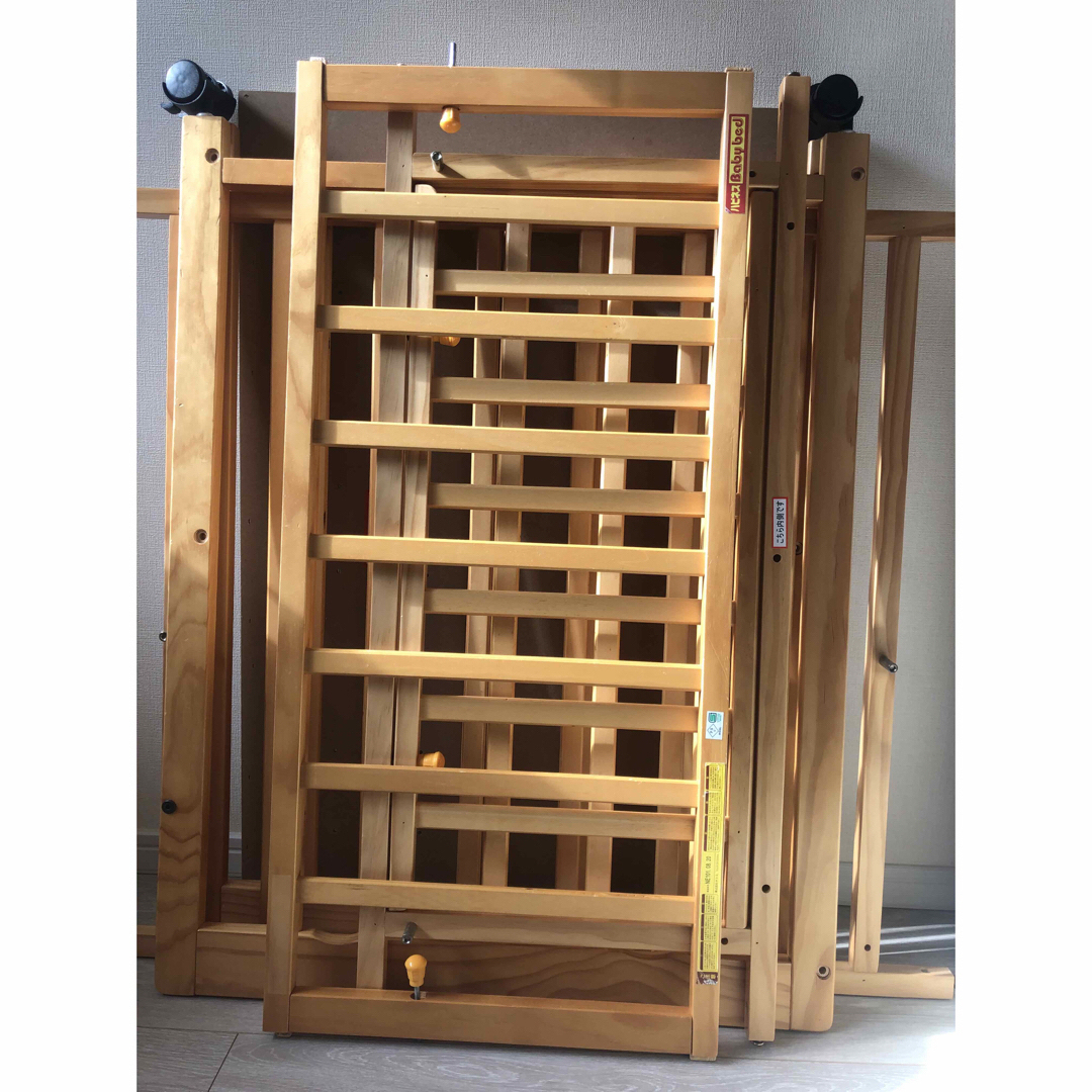 西松屋 - 直接引渡しor着払い配送限定！ミニベビーベッド5点セットの