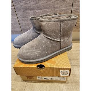 UGG】22cm SWAROVSKI ムートンブーツ グレー②