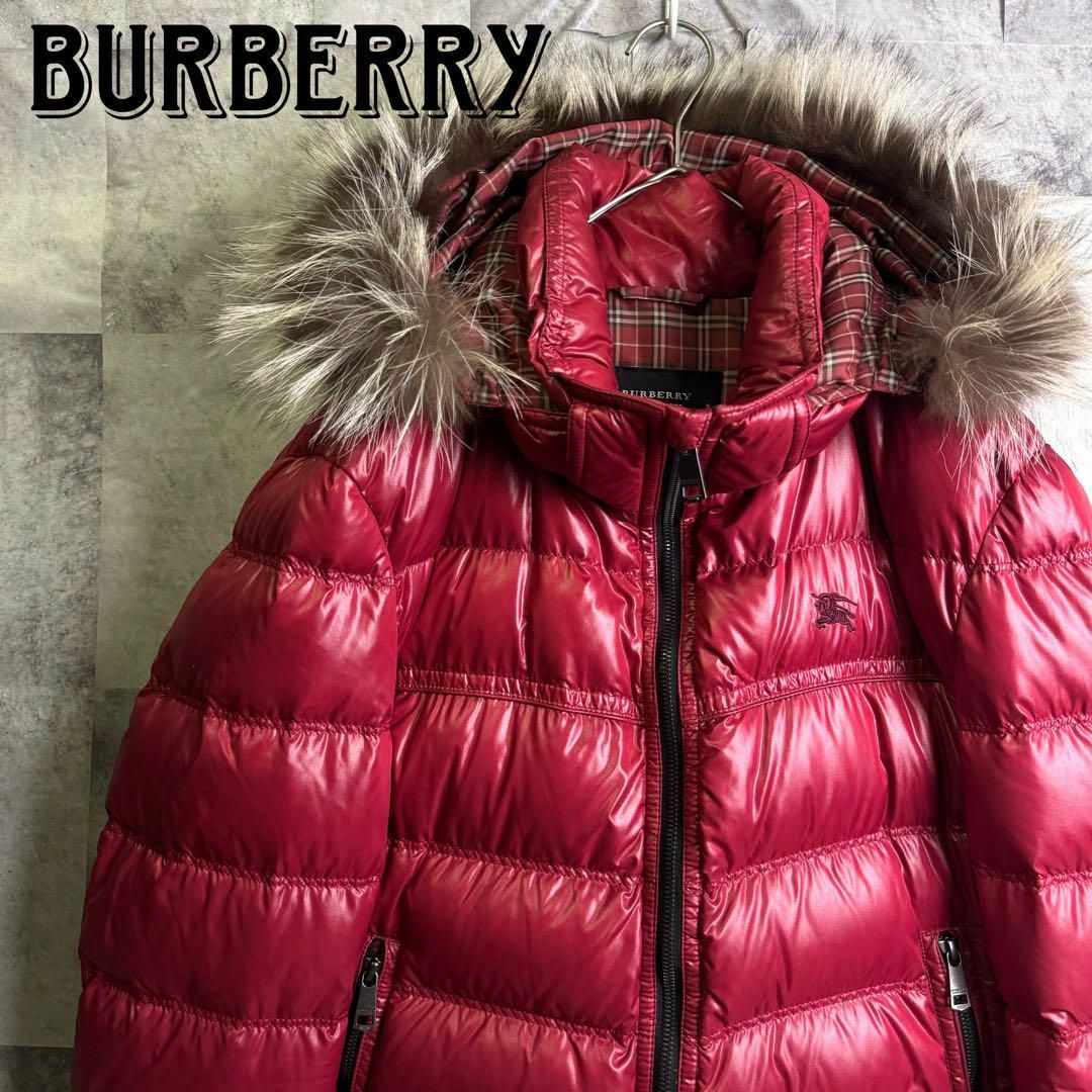 BURBERRY BLACK LABEL - 美品 バーバリー シルバーフォックス付