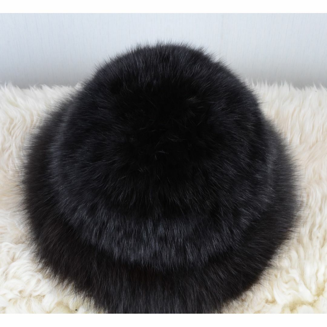 新品 上質セーブルと上品なフォックスの編込みハット ギフトプレゼント