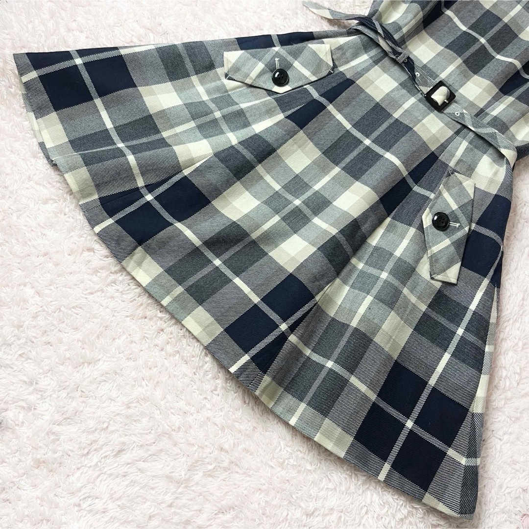 日本製】バーバリーブルーレーベル プリーツ ノースリーブワンピース