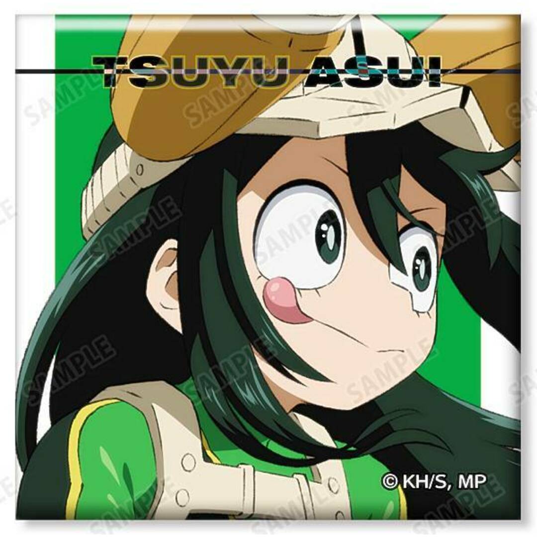 蛙吹梅雨】僕のヒーローアカデミア トレーディングスクエア缶バッジ