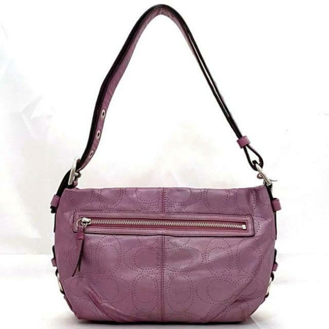 COACH - コーチ セミショルダー バッグ パープル パンチング