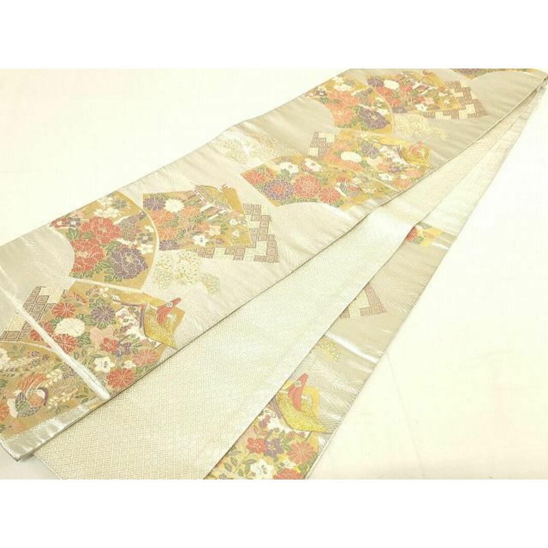 平和屋着物◎佐賀錦 六通柄袋帯 唐織 九百錦 瑞寶 花鳥文 銀糸 正絹