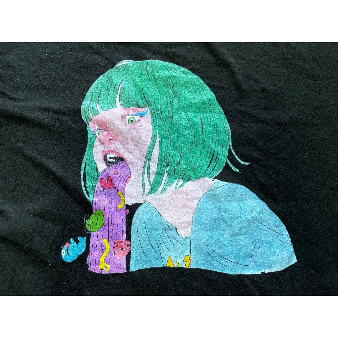 PEDRO この世はヘドが出るほど不条理で溢れている Tシャツ ブラック L