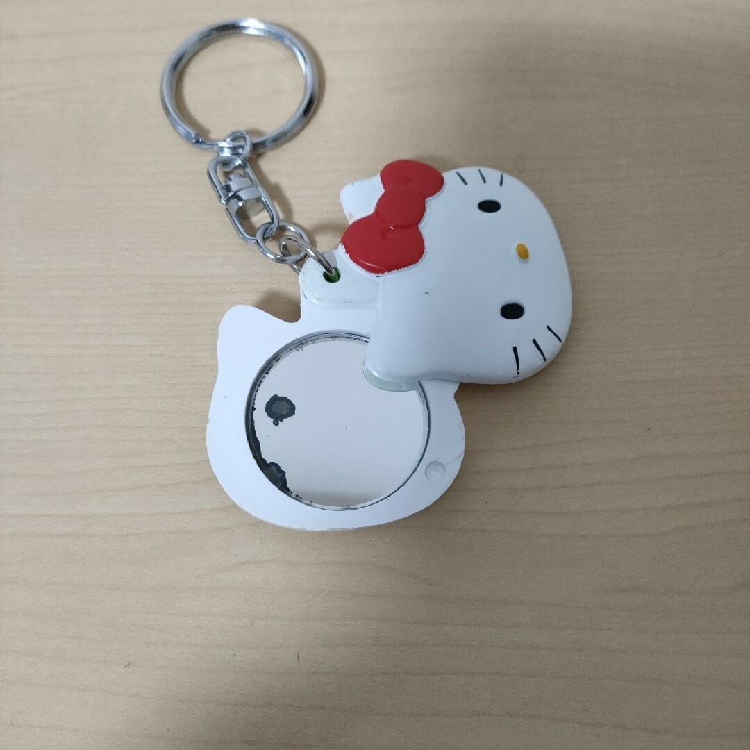 ハローキティ - 平成レトロ キティ フェイスキーホルダー ミラー