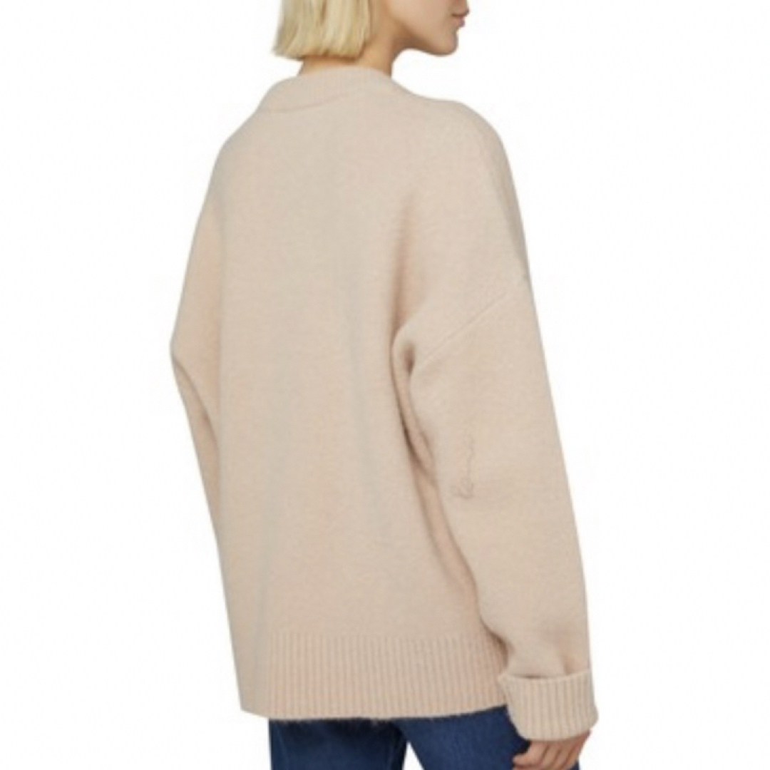 ami - AMI PARIS アミパリス セーター ピンク ベージュ 白 ハート ロゴ