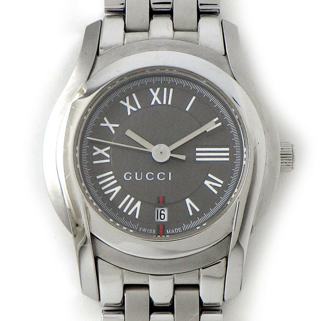 GUCCI - グッチ GUCCI 腕時計 Gクラス 5500L グレー文字盤 ローマ数字