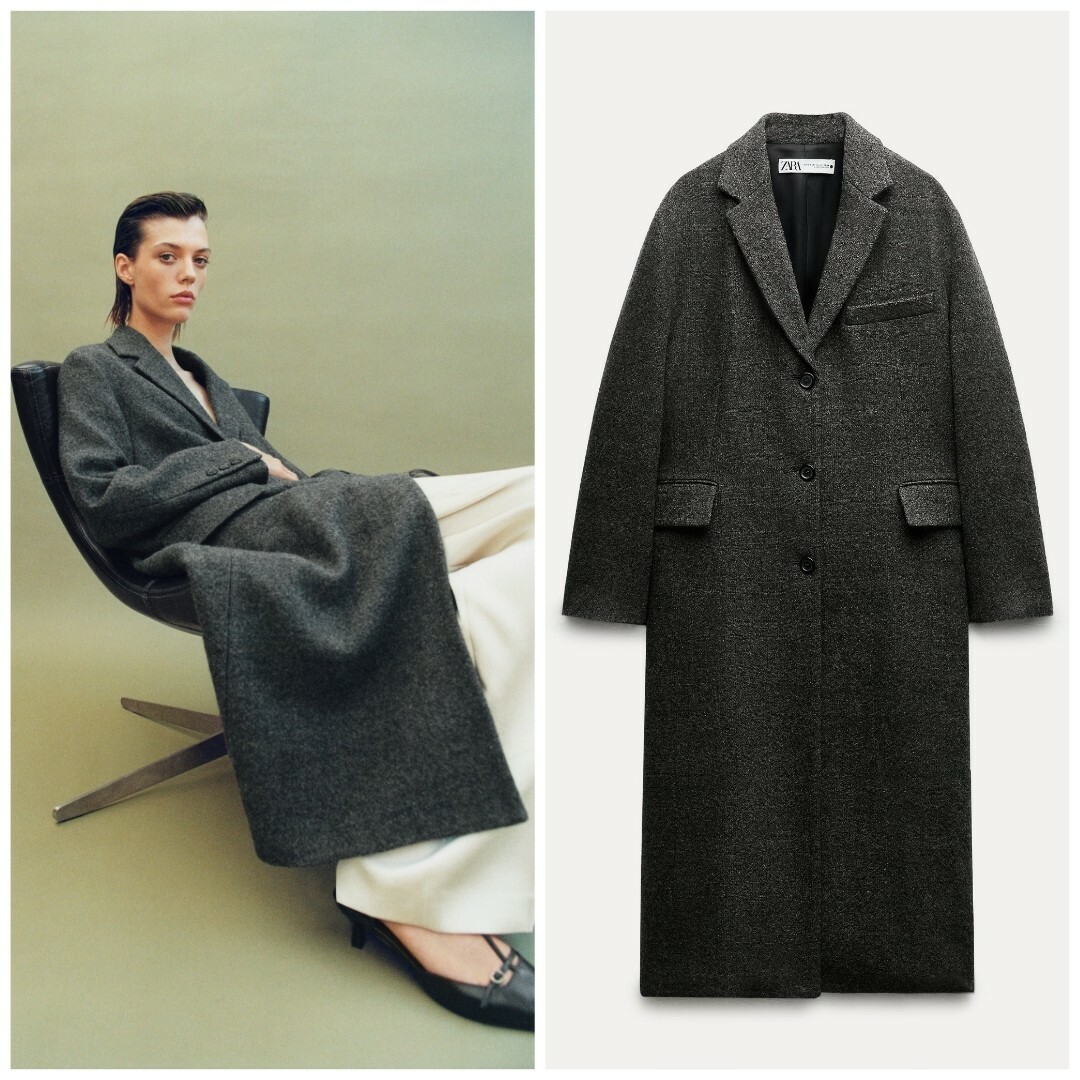 ZARA - ZARA ZW COLLECTION 100%ウールコート XS-Sサイズの通販 by