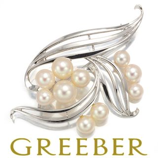 MIKIMOTO - ミキモト ブローチ パール 真珠 5.6-7.8mm フラワー リーフ