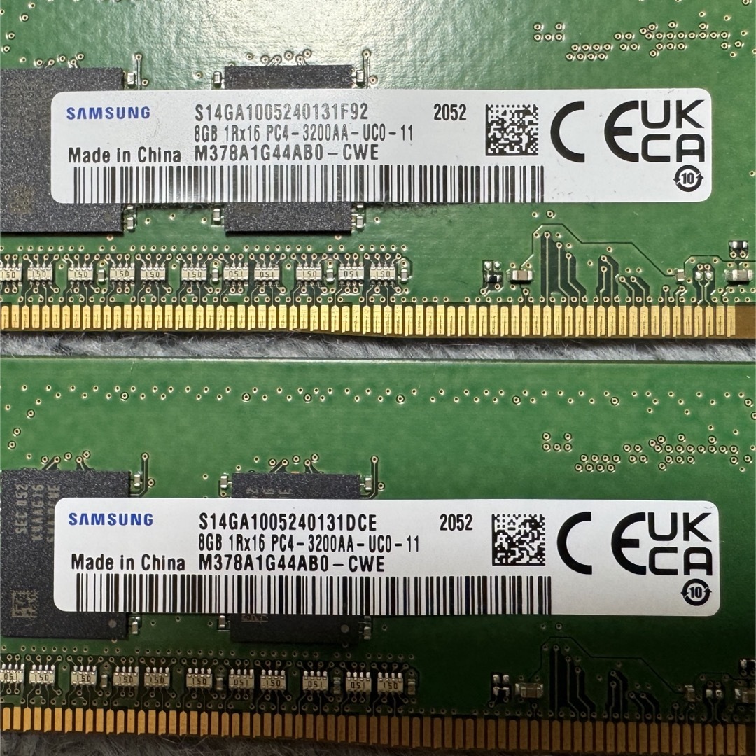 SAMSUNG - SAMSUNG サムスン メモリ 8GBx2枚【16GB】DDR4-3200の通販