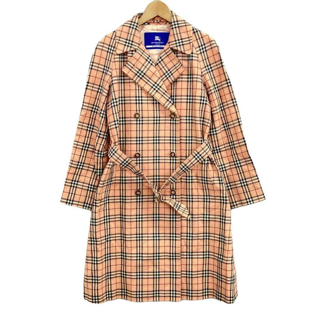 ふらわー】BURBERRY BLUE LABEL シャドーチェックコート バーバリー