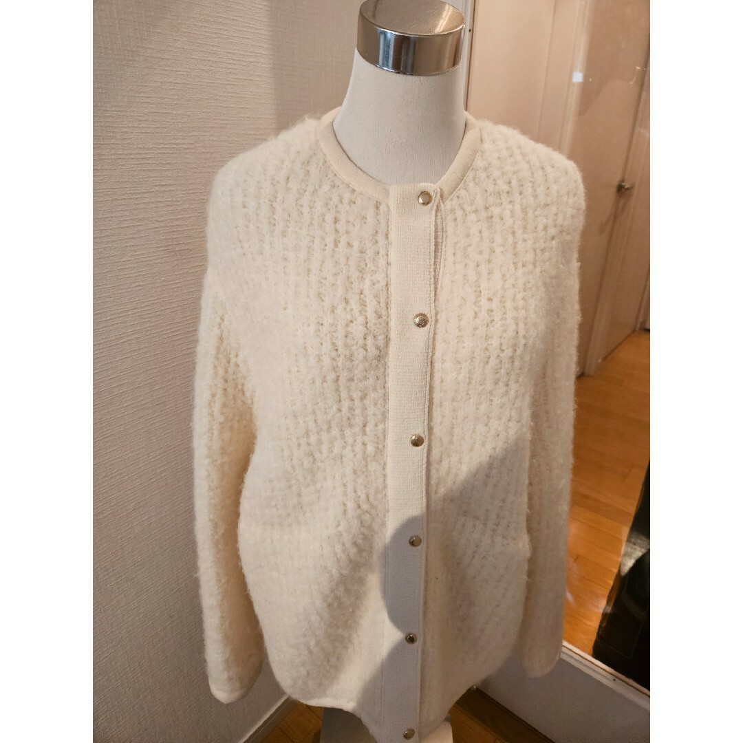 Drawer - Drawer ドゥロワー 3Gミラノ編みボタンカーディガン コート