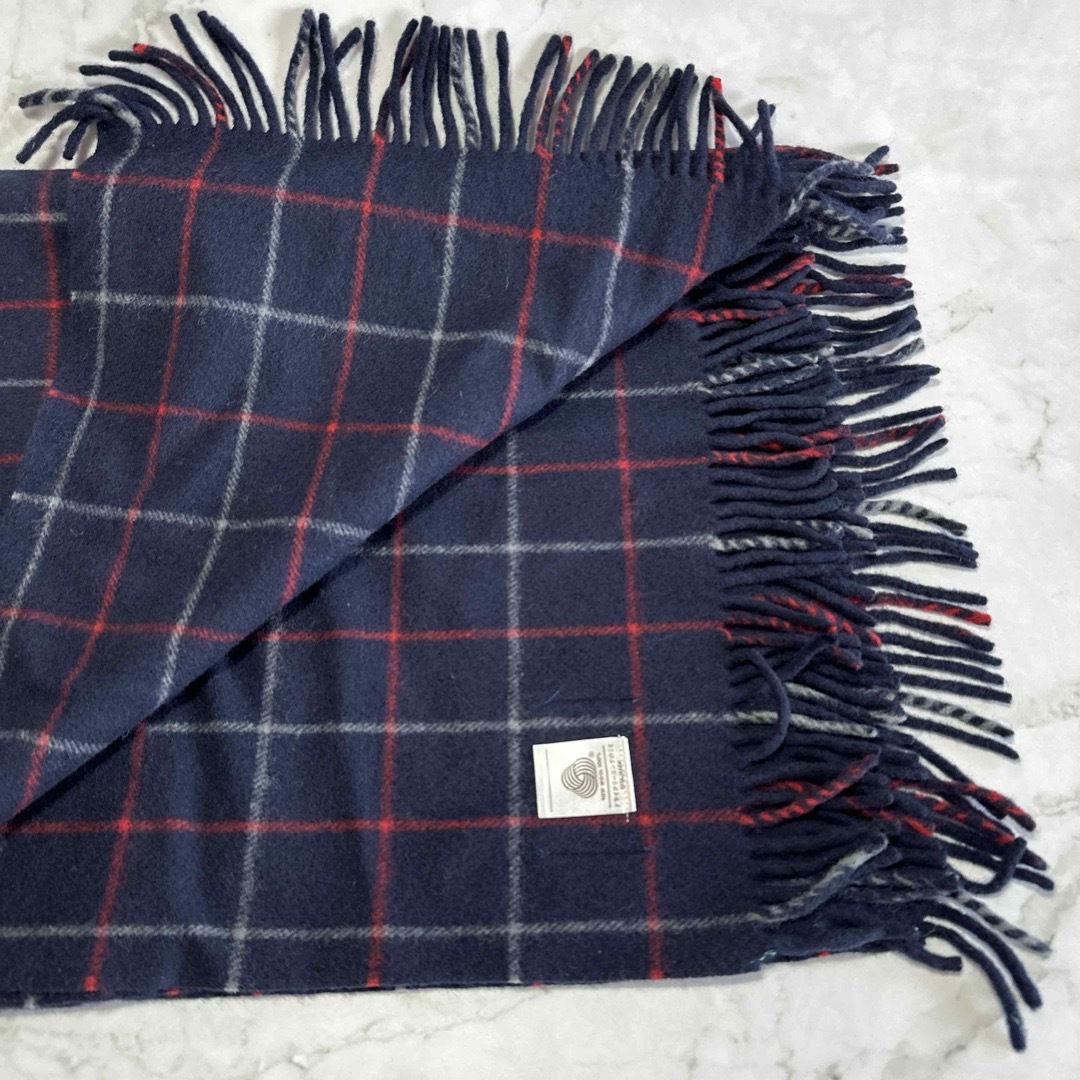 Z80 新品 BURBERRY バーバリー ウール ひざ掛け 65×120cm 西川産業 7a