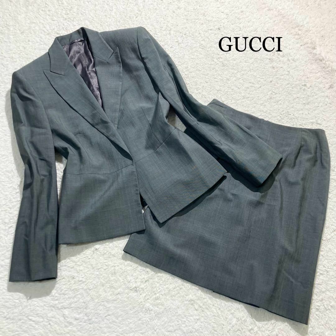 GUCCI - 【極美品】GUCCI スーツ セットアップ スカート GG 総柄