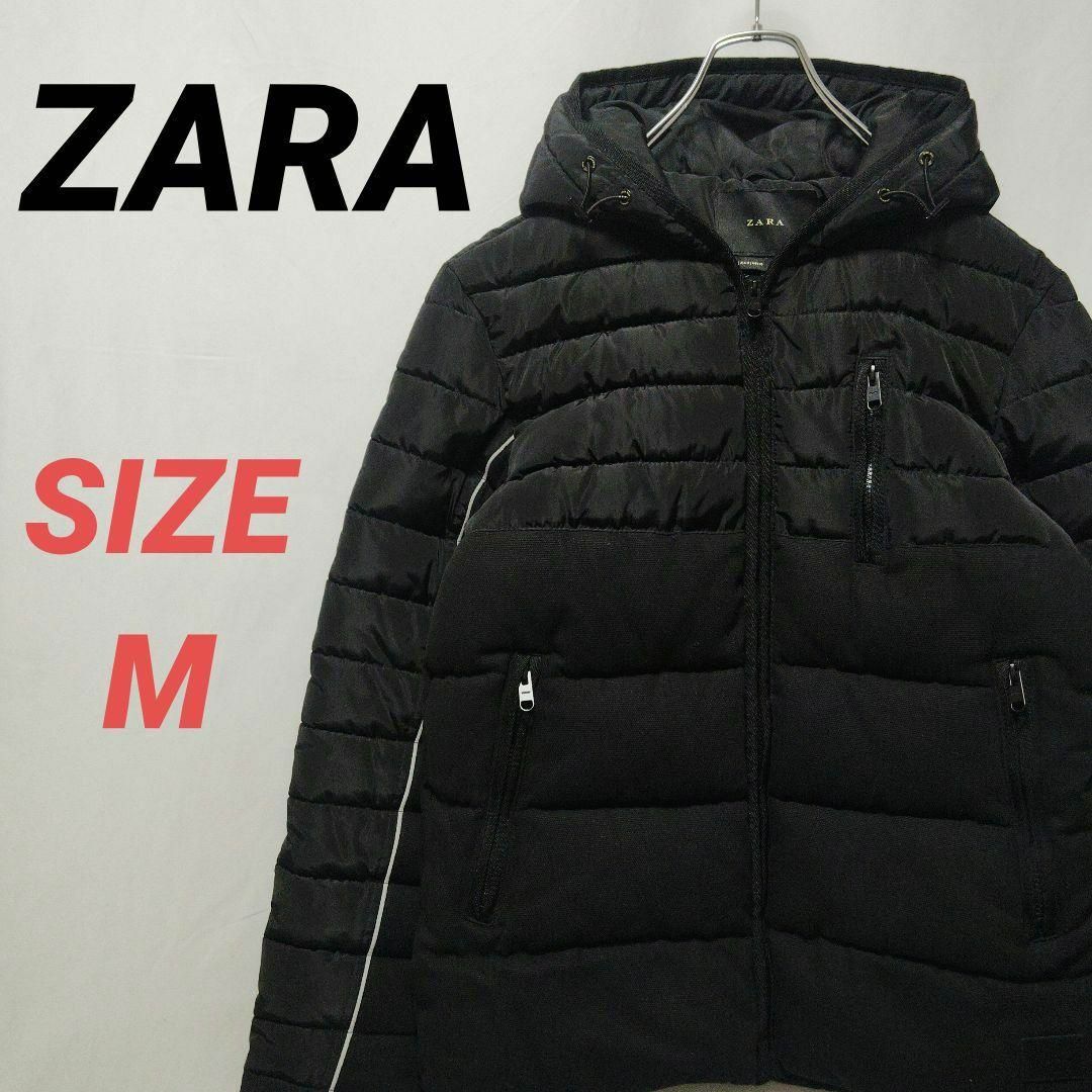 ZARA - ZARA MAN ザラ ダウンジャケット メンズ 黒 M 切り替えの通販