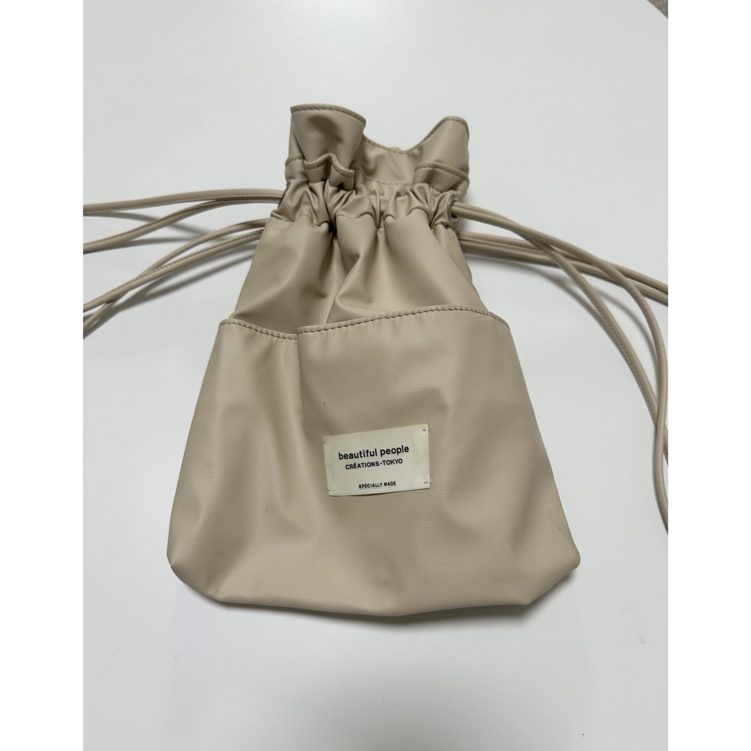 beautiful people - 【beautiful people】2WAYレザー巾着バッグの通販