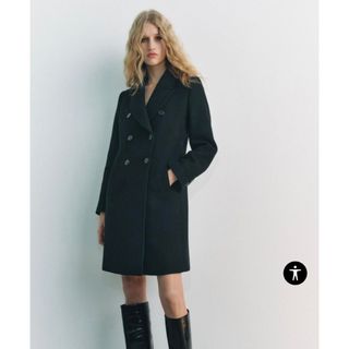 ZARA - ZARA ウールブレンド ダブルブレスト コートの通販 by りえ