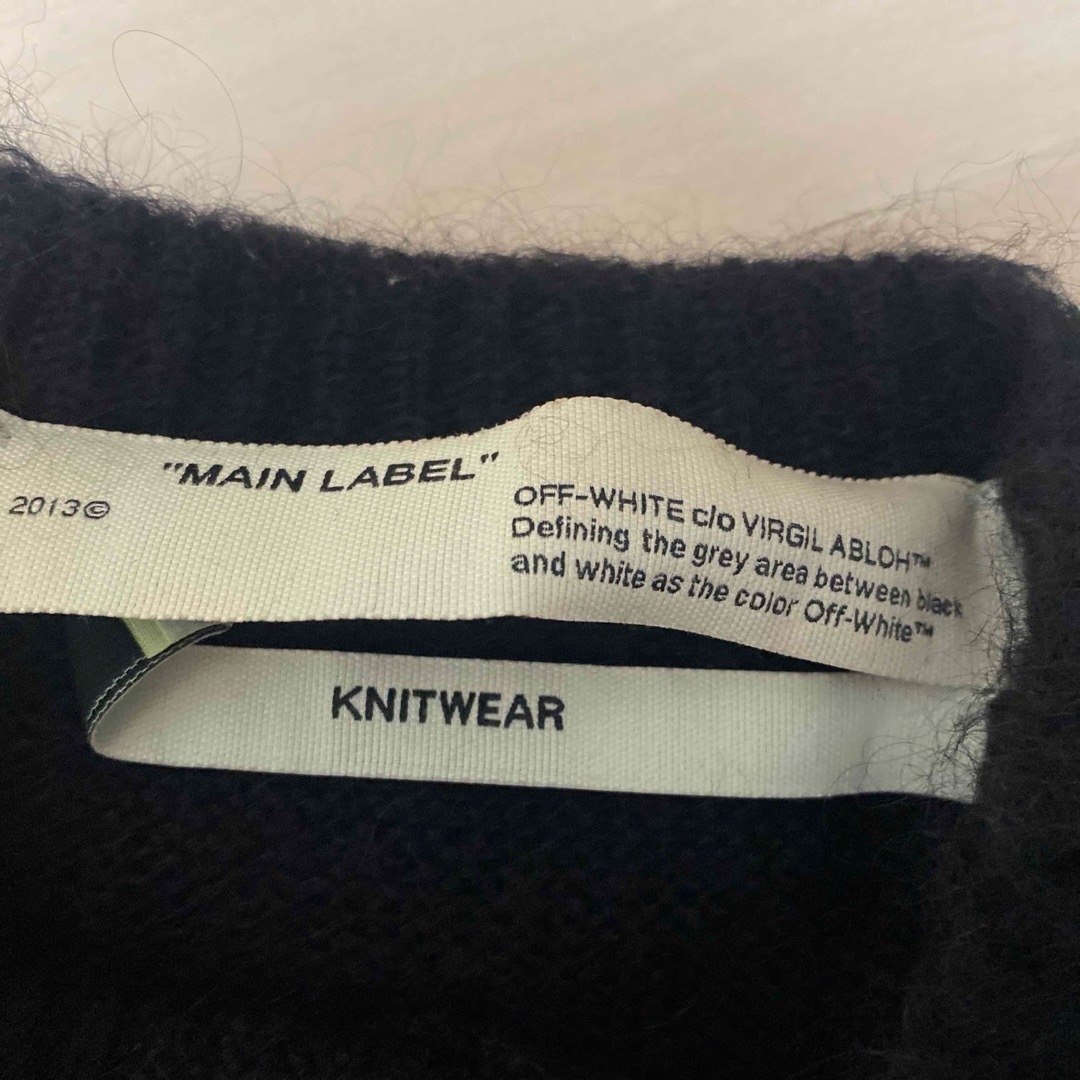 Off-White - OFF-WHITEモヘアニットsizeSの通販 by のぶのぶ's shop