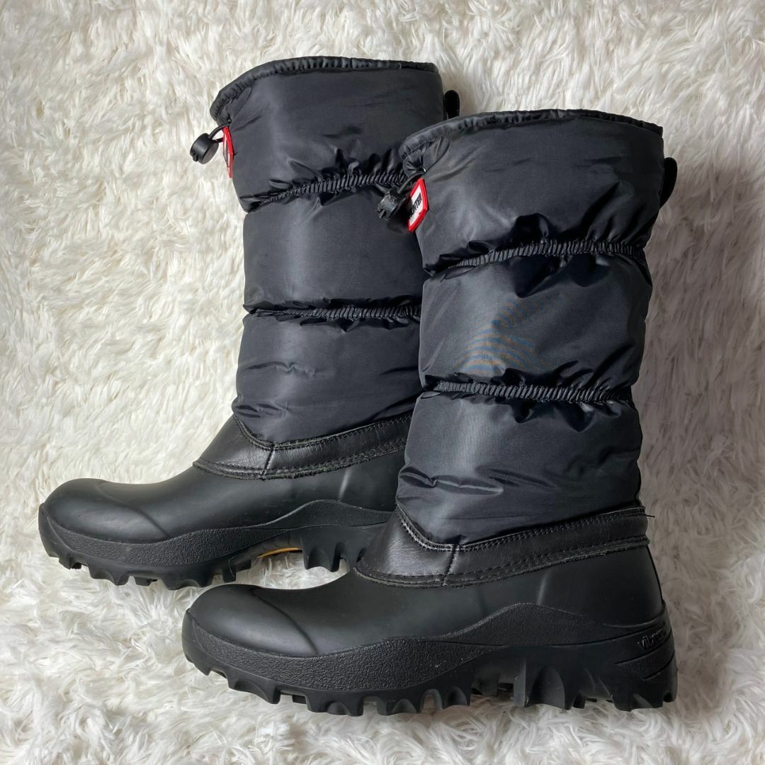 HUNTER - 美品 HUNTER ハンター スノーブーツ ダウンタイプ ビブラム