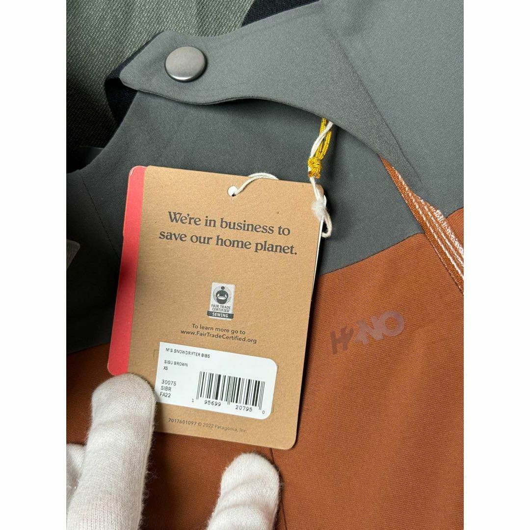 定価5.6万】パタゴニア スノードリフタービブ XS ブラウン × グレーの