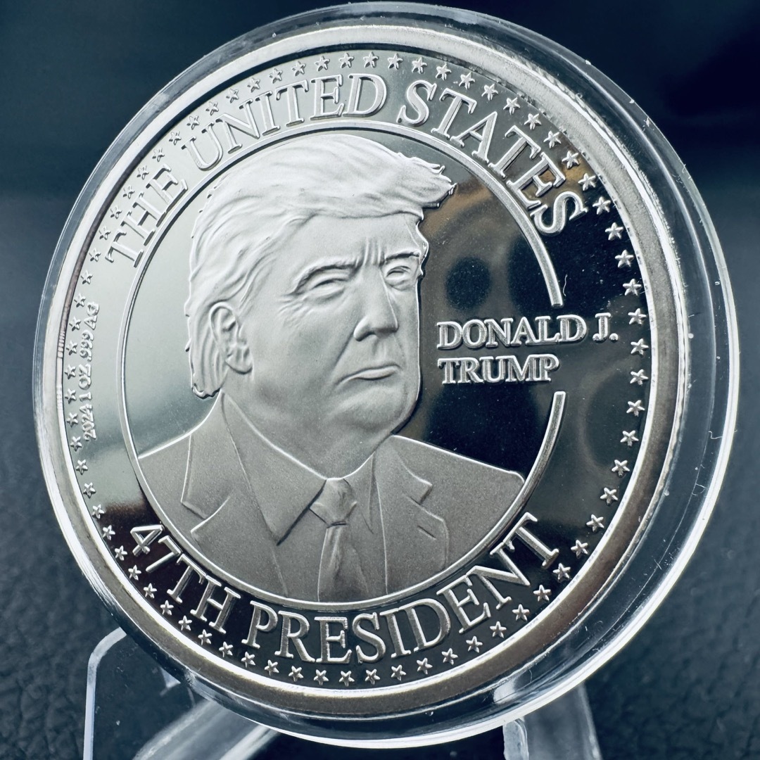 両面主役】 銀貨 トランプさん 大統領就任 1オンス 純銀 コイン