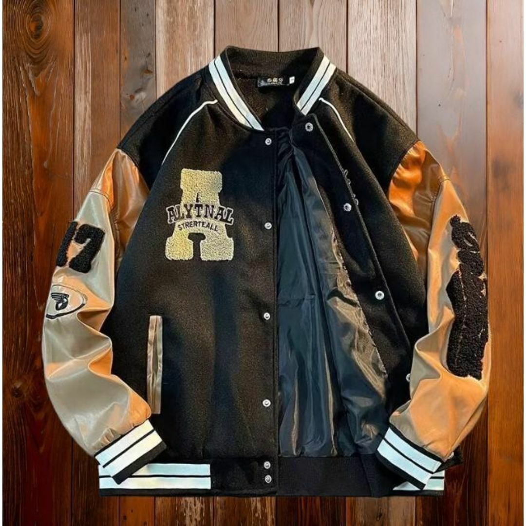 ⚾スタジャン Lサイズ ワッペン ロゴ オーバーサイズ 中綿なし