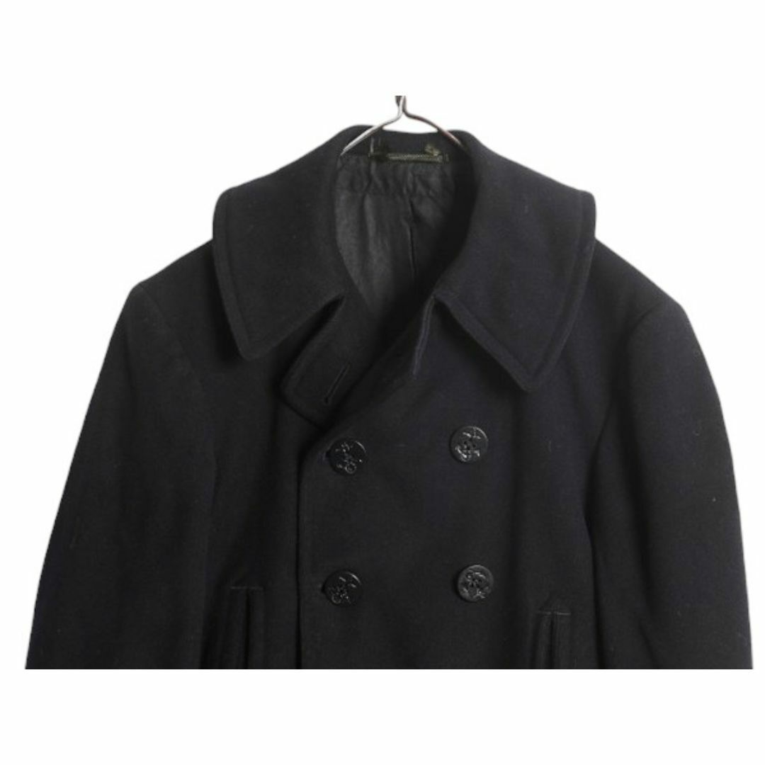 40s ☆ 米軍実物 USN ネイビー 10ボタン Pコート メンズ M / 古着