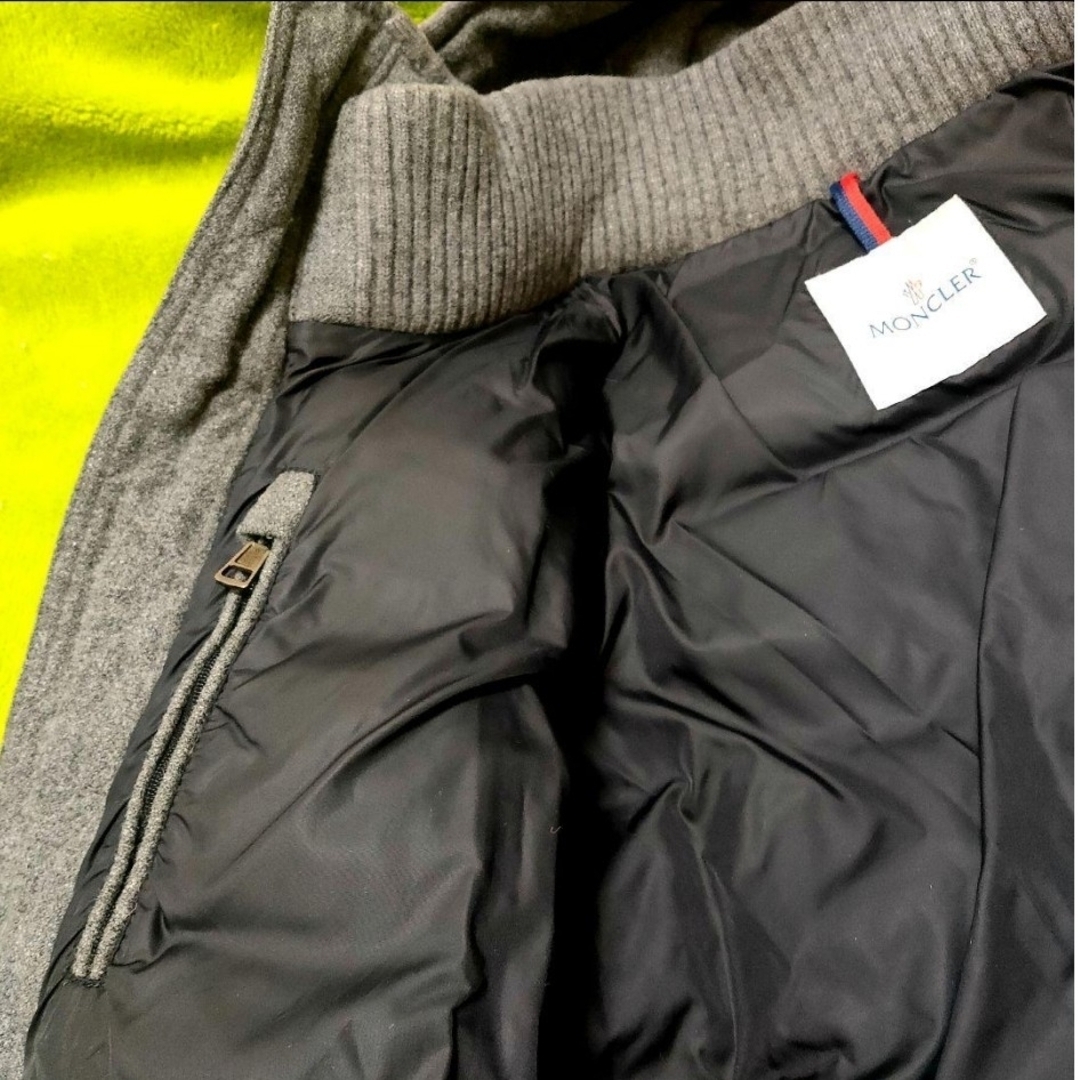 MONCLER - MONCLER極美品定20レアワッペン黒刺繍！ウールダウン