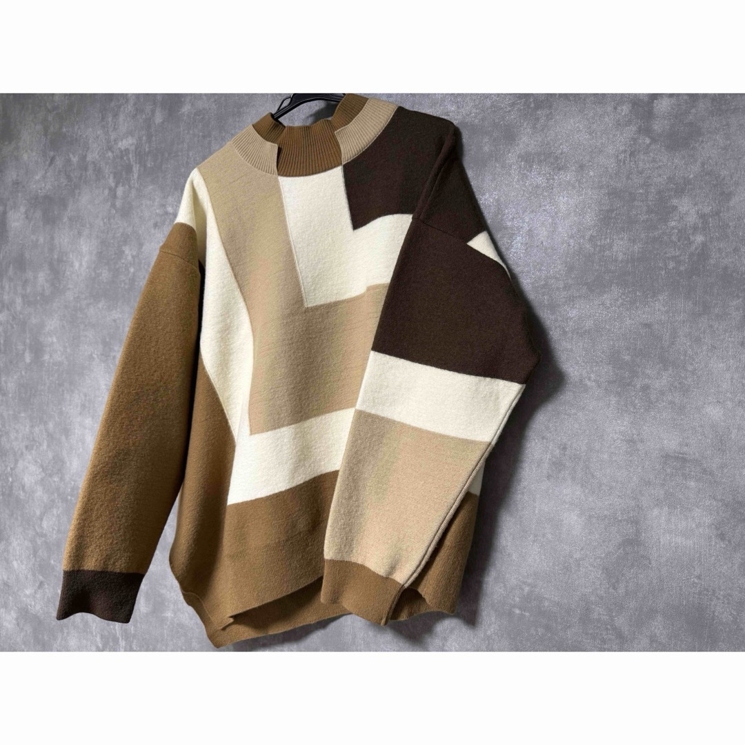 STUDIOUS - クルニ CULLNI カラーブロックニット アシンメトリー