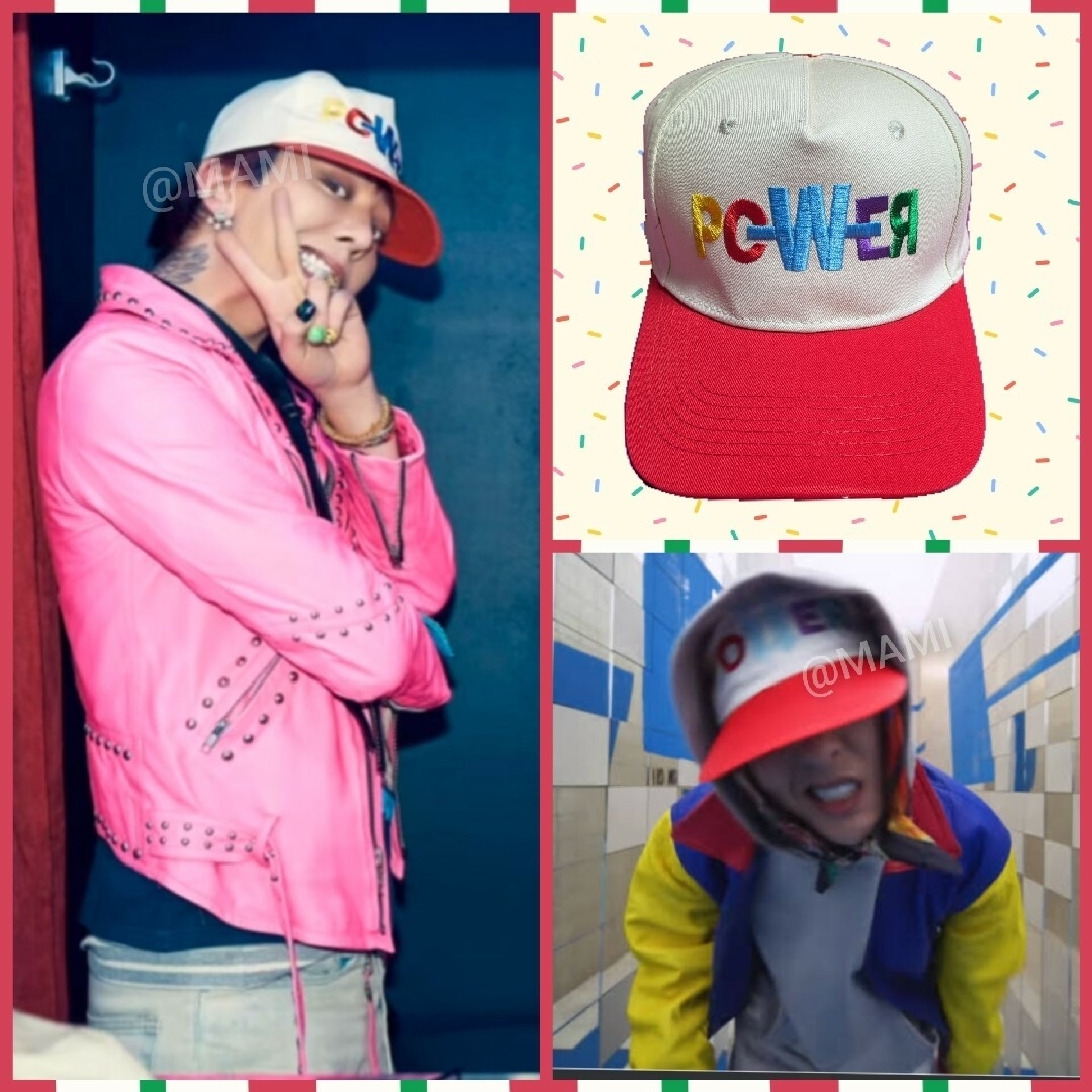 PEACEMINUSONE - 🩷G-DRAGON POWER キャップ/赤+Bバンダナ🩷帽子 野球