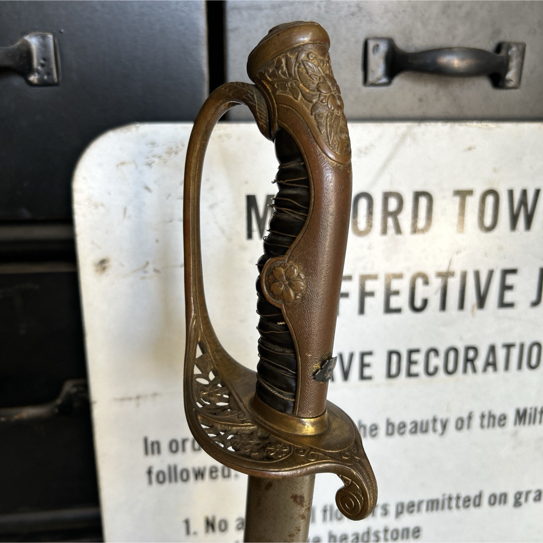 観賞用】古道具 模造刀 骨董品 日本軍 装品 インダストリアル アンティーク