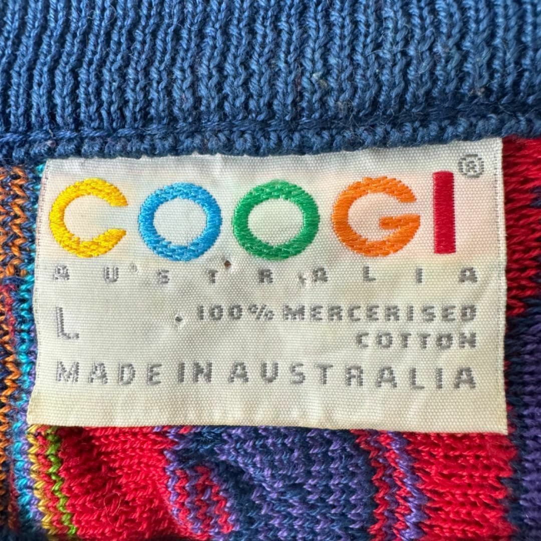 COOGI - 【希少1点物】COOGI クージー 3Dニット セーター L 総柄 緑